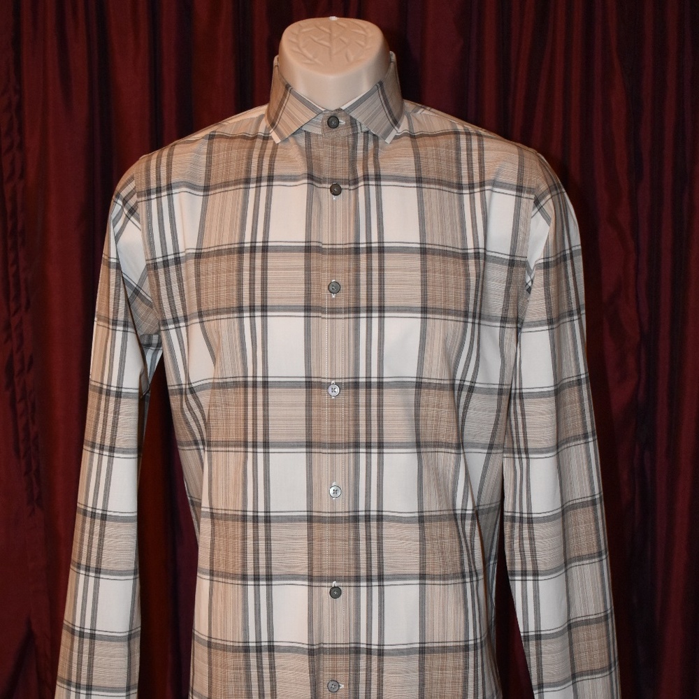 Express Fitted Long Sleeve Dress Shirt - Size M